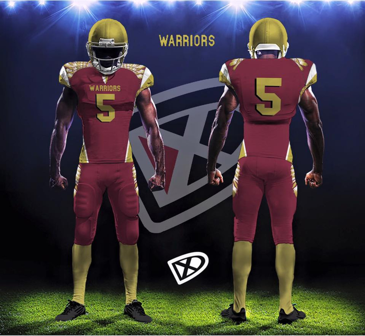 Fully Custom Game Football Uniforms - Design examples