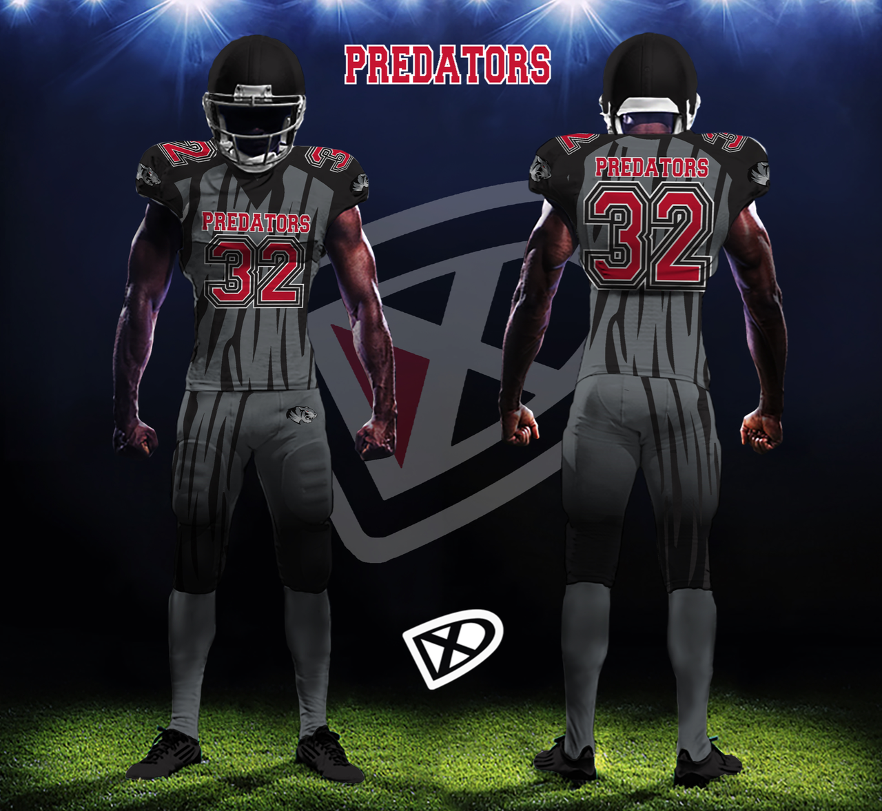 Fully Custom Game Football Uniforms - Design examples