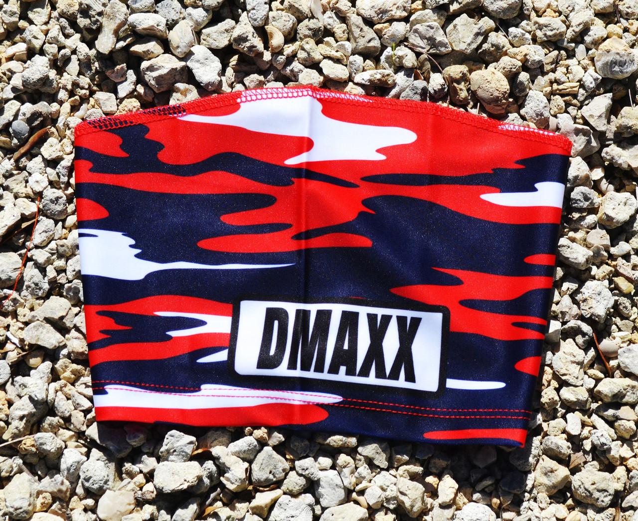 Navy Blue and Red Classic Camo Head Sleeve