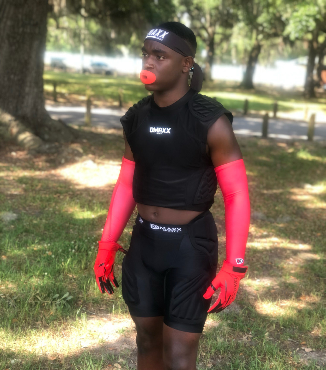 Padded Compression Shirt/ Sleeveless - Free head tie with purchase