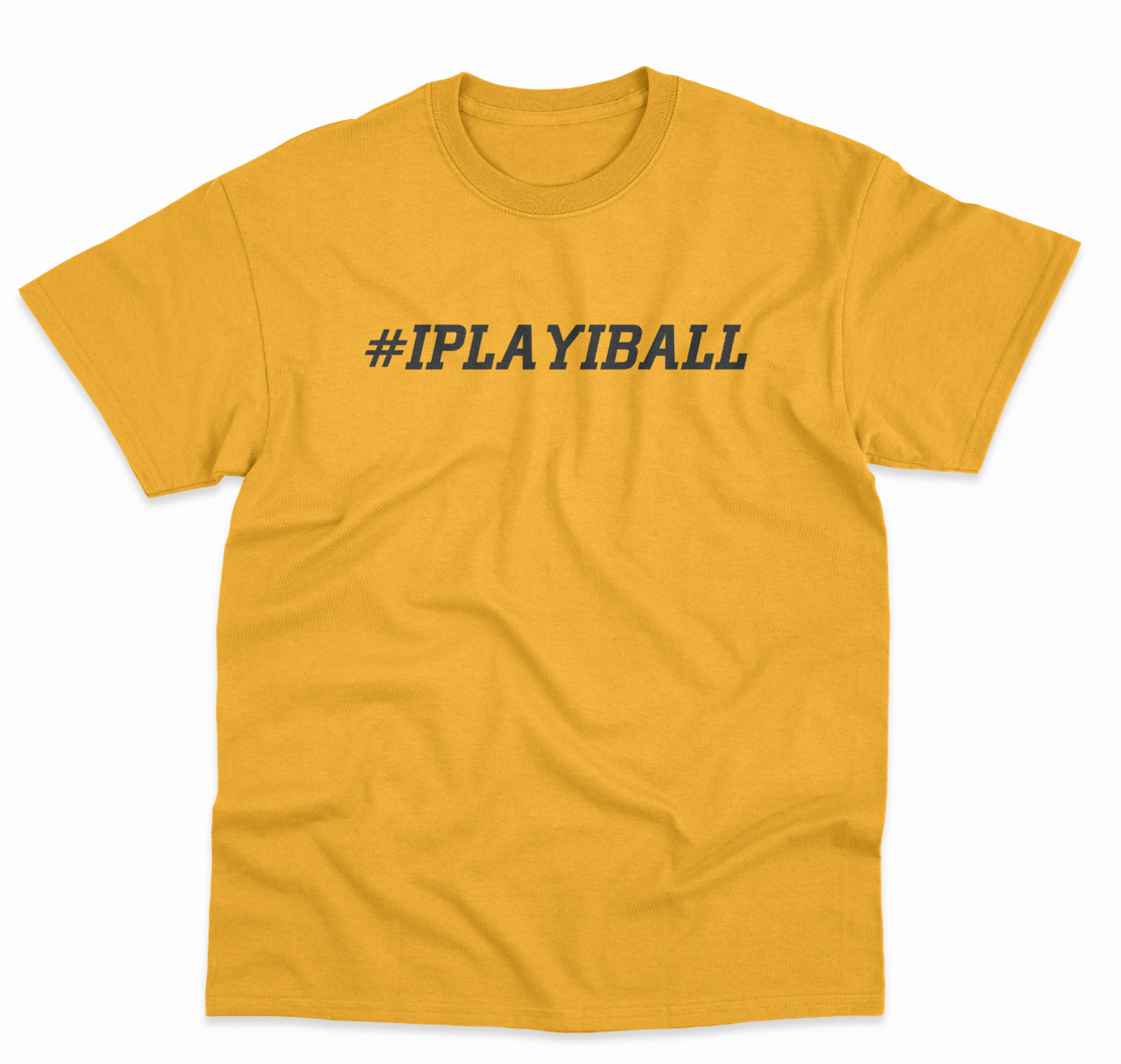 #IPLAYIBALL -Yellow Tee with Black print