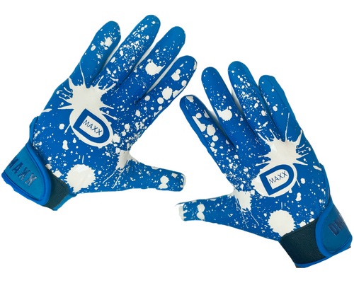Royal Blue Splatter Gloves - Super Sticky