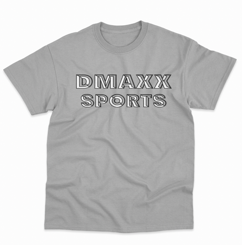 DMAXX SPORTS - HEATHER GRAY WITH BLACK AND WHITE. PRINT