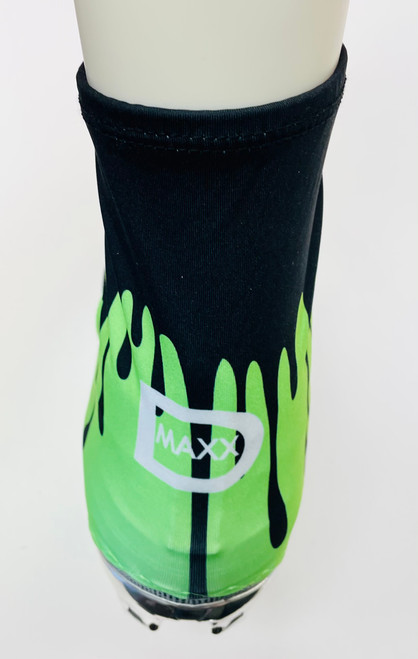 Drip Spats (cleat cover) black and neon green