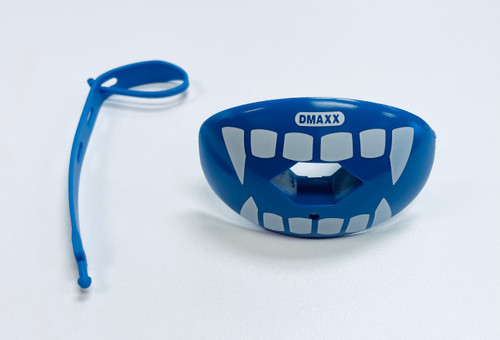 Royal Blue and White Fangs Lip Shield Mouth Guard 