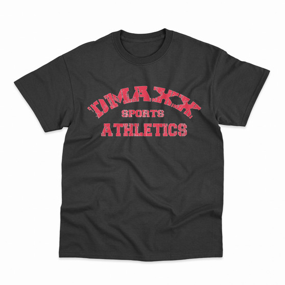 DMAXX ATHLETICS Tee - Black with Red print