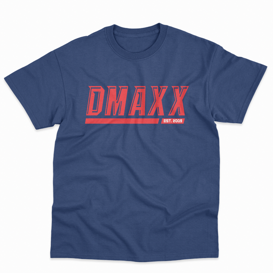 DMAXX Racer Tee - Navy blue with red print