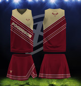 3 piece Cheer Uniforms - Sleeveless top, Skirt, and Under Shorts