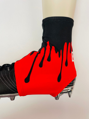 Drip Spats (cleat cover) red and black