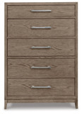 Chrestner - Gray - Five Drawer Chest