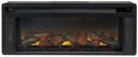 Foyland - Black / Brown - 83" TV Stand With Electric Infrared Fireplace Insert