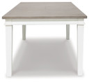 Nollicott - Whitewash / Light Gray - Rectangular Dining Room Butterfly Extension Table