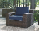 Grasson Lane - Brown / Blue - 6 Pc. - Lounge Set