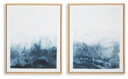 Holport - Blue / White - Wall Art Set (Set of 2)