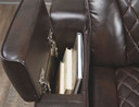 Warnerton - Brown Dark - Pwr Rec Sofa With Adj Headrest