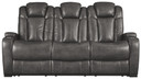 Turbulance - Quarry - Pwr Rec Sofa With Adj Headrest