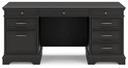 Beckincreek - Black - Home Office Pedestal Desk