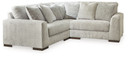 Regent Park - Pewter - 3-Piece Sectional