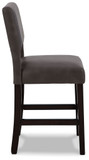 Leektree - Gray / Brown - Upholstered Barstool (Set of 2)