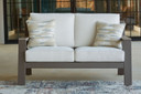 Tropicava - Taupe / White - Loveseat W/Cushion