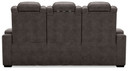 Hyllmont - Gray - Pwr Rec Sofa With Adj Headrest