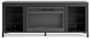 Cayberry - Black - TV Stand With Fireplace