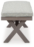 Hillside Barn - Gray / Brown - Bench With Cushion