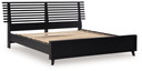 Danziar - Black - King Slat Panel Bed