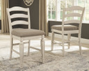 Realyn - Chipped White - Upholstered Barstool (Set of 2)
