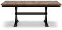 Wildenauer - Brown / Black - Rectangular Dining Extension Table