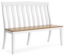 Ashbryn - White / Natural - Double Dining Chair