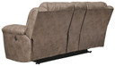 Stoneland - Fossil - Dbl Power Reclining Loveseat W/Console - Faux Leather