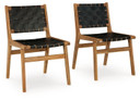 Fortmaine - Brown / Black - Dining Room Side Chair (Set of 2)