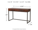 Horatio - Warm Brown / Gunmetal - Home Office Small Desk