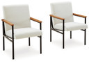 Dressonni - Brown - Dining Upholstered Arm Chair (Set of 2)