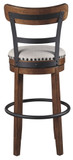 Valebeck -  Tall Upholstered Swivel Barstool