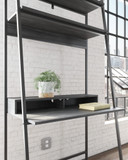 Yarlow - Black - Home Office Desk And Shelf