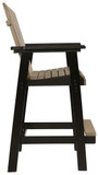 Fairen Trail - Black / Driftwood - Tall Barstool (Set of 2)