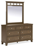 Shawbeck - Medium Brown - Dresser And Mirror