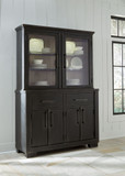 Galliden - Black / Brown - Dining Buffet And Hutch