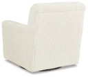 Herstow - Ivory - Swivel Glider Accent Chair - Fabric