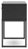 Socalle - Black - One Drawer Night Stand