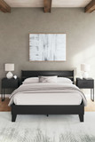 Socalle - Black - Queen Panel Platform Bed