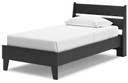 Socalle - Black - Twin Panel Platform Bed