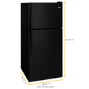 Whirlpool® 30-inch Wide Top Freezer Refrigerator - 18 cu. ft. WRT318FZDB