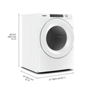 Whirlpool® 7.4 cu.ft Front Load Electric Dryer with Intiutitive Touch Controls, Advanced Moisture Sensing YWED5620HW