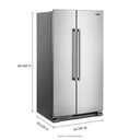 Maytag® 36-Inch Wide Side-by-Side Refrigerator - 25 cu. ft. MSS25N4MKZ