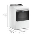 Maytag® Smart Top Load Electric Dryer with Extra Power Button - 7.4 cu. ft. YMED6230HW