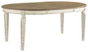 Realyn - Chipped White - Oval Dining Room Extension Table