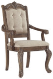 Charmond - Brown - Dining Uph Arm Chair (Set of 2)